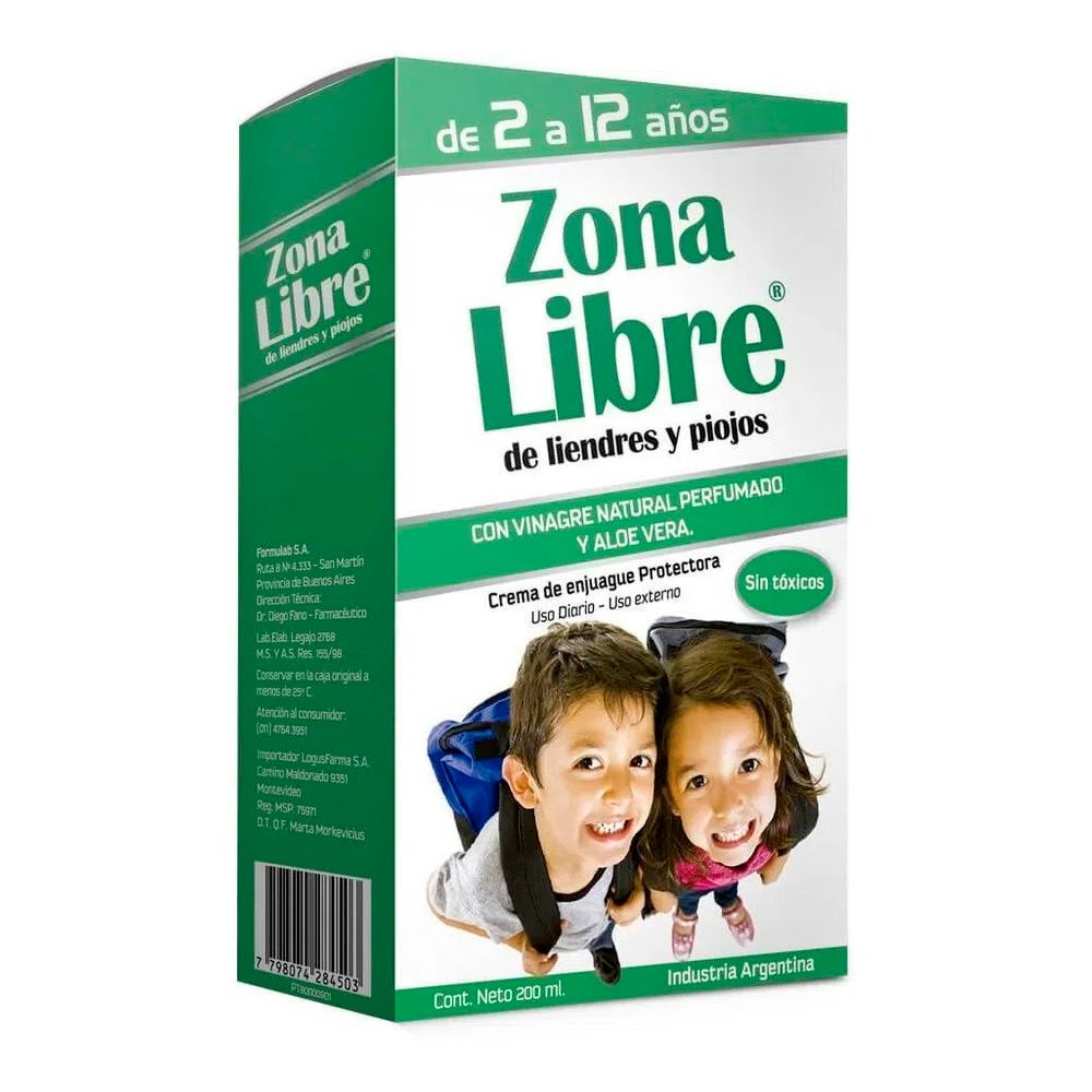 Zona Libre Bio Repelente Liendres Y Piojos Loción Spray - Farmacia Zentner